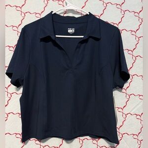 Hind Women’s Moisture Wicking Golf Polo Shirt Navy XL NWT